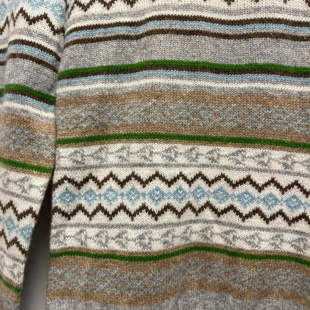 Vintage Dead stock Y2K Old Navy Women's S Festive Stripe Lambswool Blend Sweater
